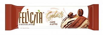 Шоколад молочный Felicita Gelato Caffe a Letto 48 г. с начинкой со вкусом Cливочно-кофейного мороженого