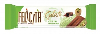 Шоколад молочный Felicita Gelato Citta del Pistacchio 48 г. с начинкой со вкусом Фисташкового мороженого