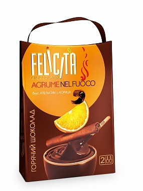 Шоколад горячий Felicita Agrume Nel Fuoco 100 г. вкус Апельсин и корица