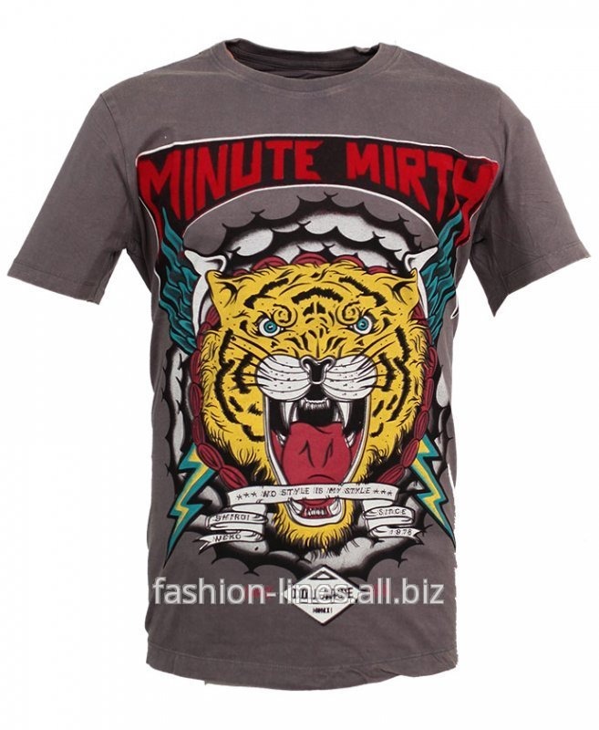 Мужская футболка Minute Mirth Tiger head с тигром