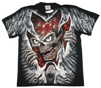 Мужская футболка Rock Eagle Hell со скелетом