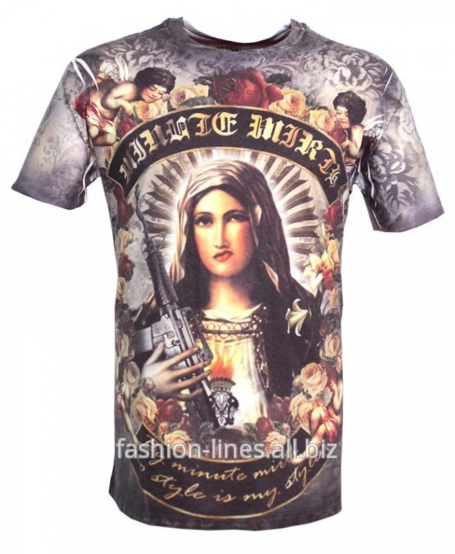 Мужская футболка Minute Mirth Armed Madonna с вооруженной Мадонной