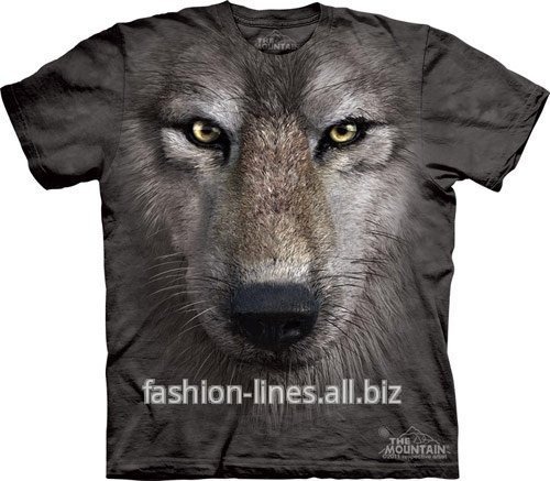 Мужская футболка The Mountain Wolf Face с мордой волка