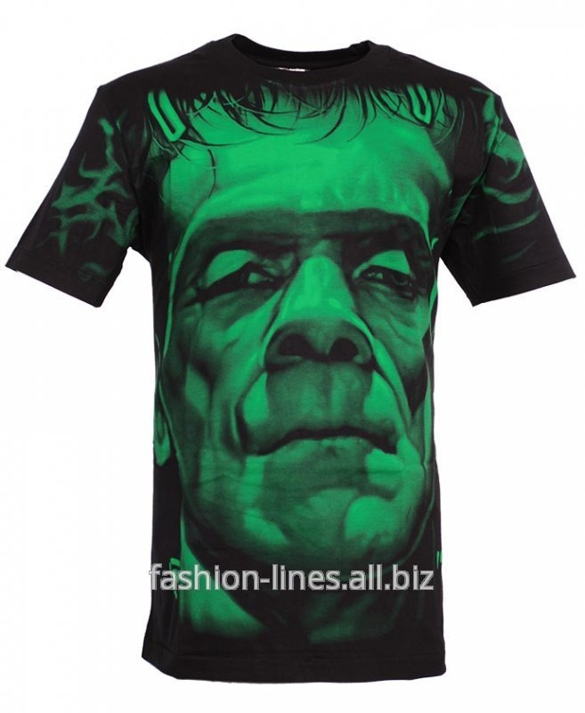 Мужская футболка Rock Eagle Frankenstein c лицом Франкенштейна