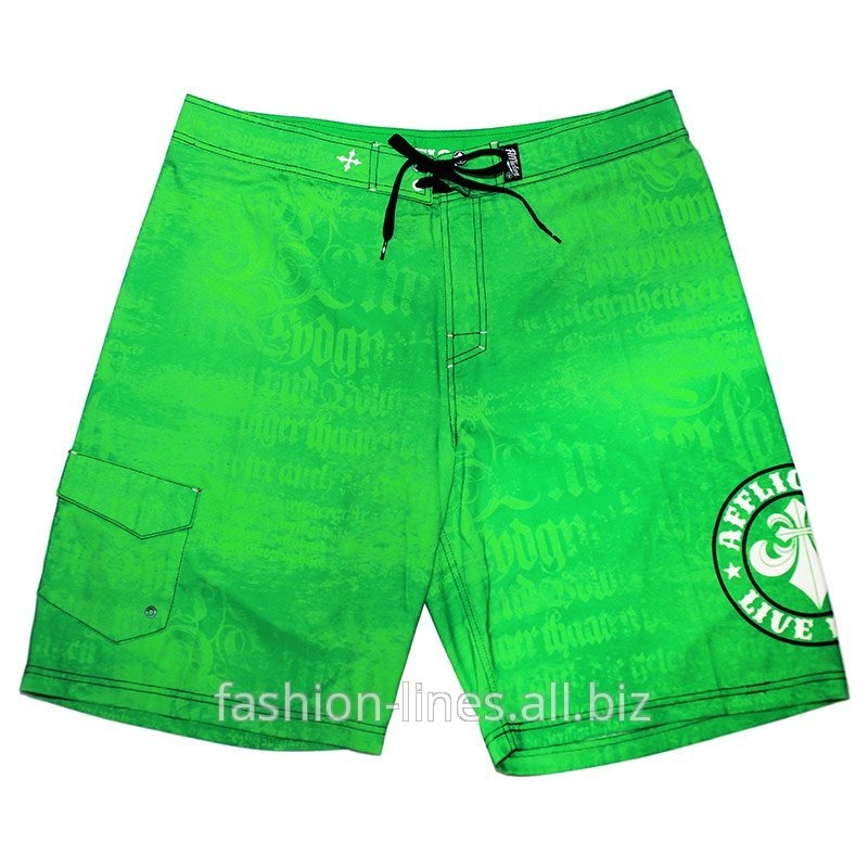 Яркие зеленые мужские шорты Affliction Break