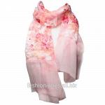 Розовый женский шарф Silk Soie Brilliance 5