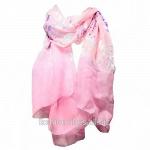 Розовый женский шарф Silk Soie Brilliance 8
