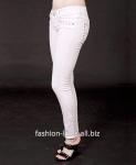 Великолепные белые женские джинсы Affliction Katrina с крестом