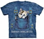 Детская футболка The Mountain Kitty Overalls с котенком