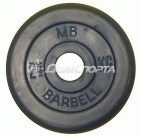 Диск обрезиненный 50мм 2,5 кг MB Barbell MB-PltB50-2,5