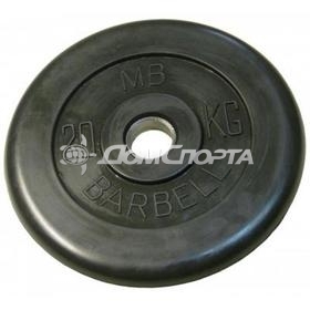 Диск обрезиненный 50мм 20 кг MB Barbell MB-PltB50-20