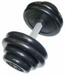 Черная неразборная гантель MB Barbell MB-FdbM-B33,5