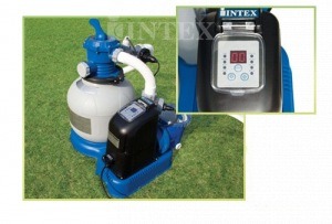 Песочный фильтр + хлорогенератор для очистки воды бассейнов Krystal Clear Combines INTEX 56678