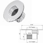 Форсунка для подключения донного очистителя 1,5" наруж. (нерж. сталь, под плитку)