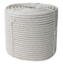 Шнур плетеный фаловый или спирального плетения из синтетических нитей диаметр - 12мм
