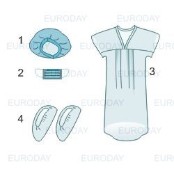 комплект одежды для роженицы, стерильный