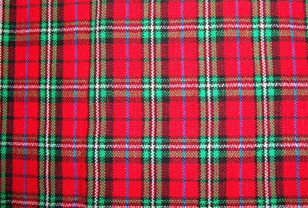 Ткань шотландка красно-зеленый
