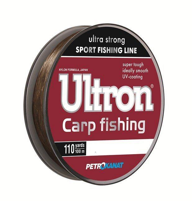 Леска ULTRON Carp Fishing 0,30 мм, 100 м, 10,0 кг, коричн. (уп.5 шт)