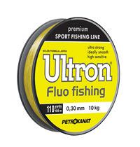 Леска ULTRON Fluo Fishing 0,12 мм, 100 м, 1,7 кг, желтый (уп.5 шт)