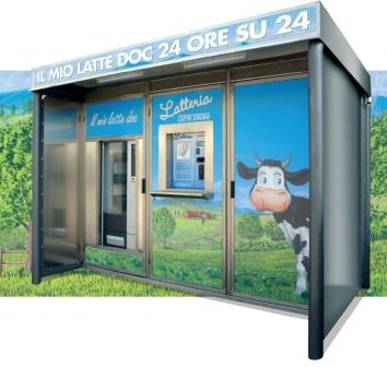 Торговый автомат для свежего молока Pensilina. Для работы на улице