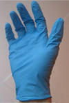 Перчатки смотровые н/с латексные опудренные гладкие синие, размер (S, М)