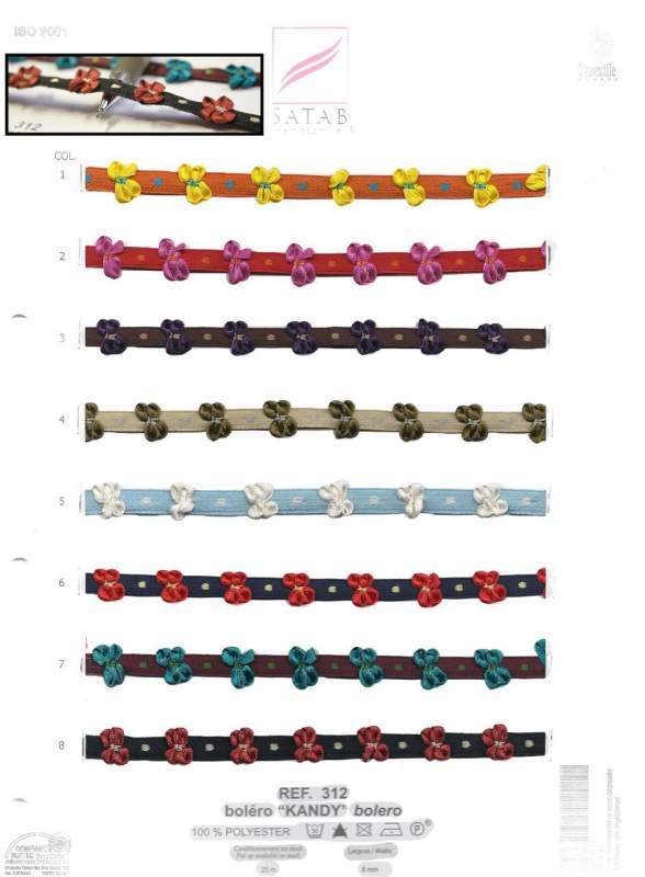 Тесьма декоративная Satab (0312), 100% полиэстер