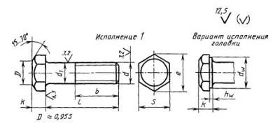 Болты с шестигранной головкой