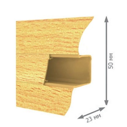 Плинтус напольный с мягким краем и кабель-каналом Ecoline