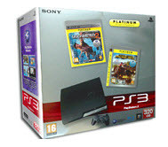 Комплект Sony PlayStation 3 Slim (320 Gb) + игра MotorStorm Pacific Rift + игра Uncharted 2