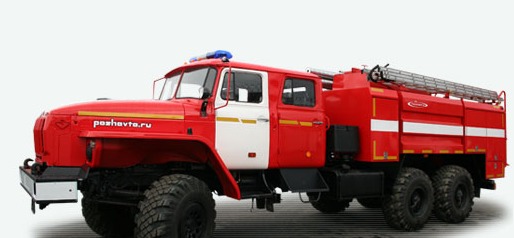 Автоцистерна пожарная АЦ 8,0-40 Урал 4320-40 экипаж 6 чел., насос в заднем отсеке