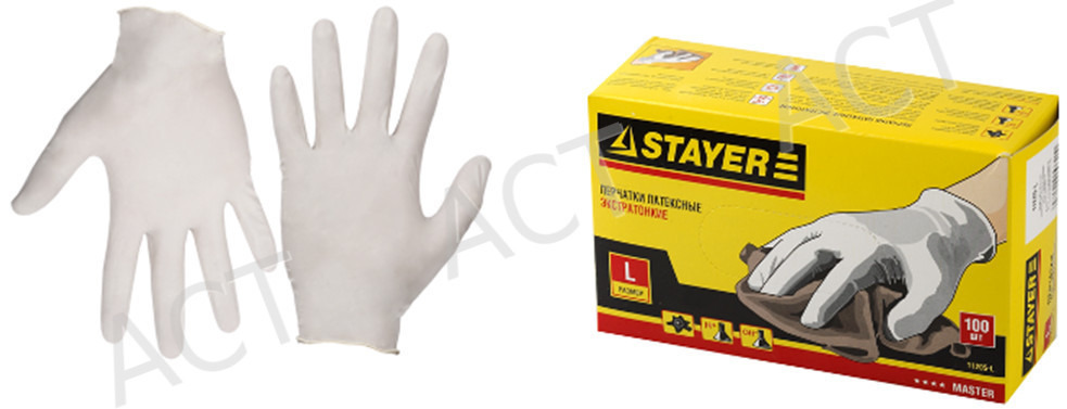 Перчатки STAYER  MASTER  экстратонкие  размер L
