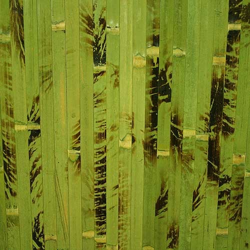 Бамбуковые обои зелёные с рисунком 17 мм 100 см