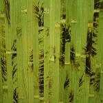 Бамбуковые обои зелёные с рисунком 17 мм 100 см