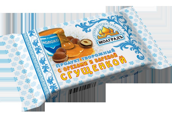 Продукт творожный с орехами и вареной сгущенкой, 23%