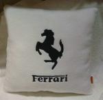 Автомобильная подушка Ferrari белая