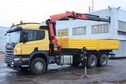 Бортовой автомобиль Scania 420 c краном манипулятором PK 30002 A