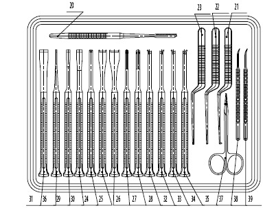 Набор инструментов для костно-пластических операций