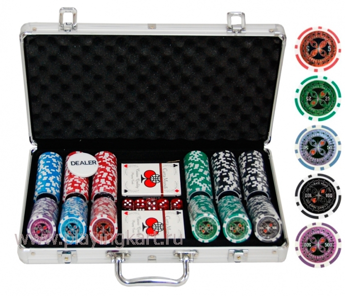 Покерный набор на 300 фишек с номиналом ГД5 - 300