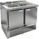 Стол холодильный для салатов HICOLD SLE3-11GN с нижним расположением агрегата (без крышки)