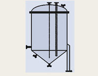 Емкости вертикальные с коническим днищем и эллиптической крышкой ВКЭ