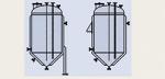 Емкости вертикальные с нижним коническим и верхним эллиптическим днищами с рубашкой, ВКЭ