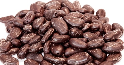 какао-бобы очищенные ферментированные