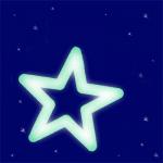 Звезда малая ажурная (5 шт.). Светящаяся пластиковая наклейка