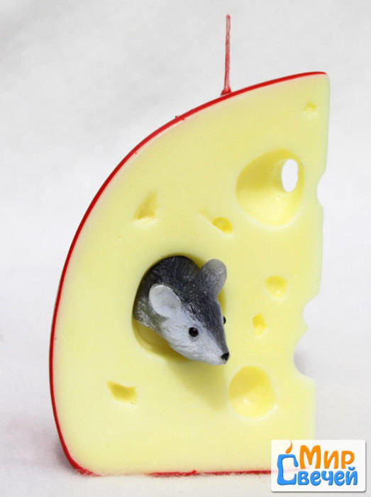 Свеча Сыр с мышкой