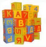 Азбука, набор мягких кубиков  16 кубиков с буквами, развивающая игра для детей