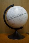 Глобус Земли контурный диаметр 210 мм