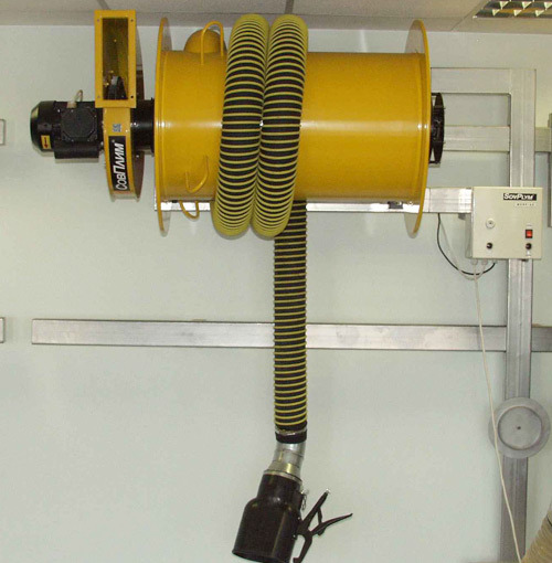 Вытяжная катушка для удаления выхлопных газов MER(F) с электроприводом