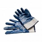Перчатки МБС твердый манжет, Трикотажные перчатки с двойным нитрильным покрытием и твердым манжетом
