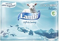 Бумажные носовые платки Lambi аромат CoolMint с ментолом белые с тиснением по периметру