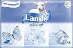 Бумажные носовые платки Lambi 4-х слойные белые с тиснением по периметру